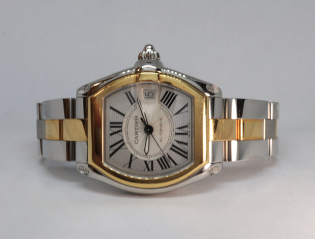 Pre-Owned Cartier Roadster Large on Bracelet Steel & 18K Yellow Watch