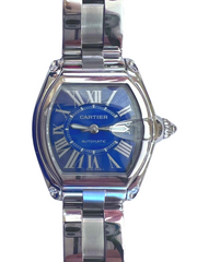 Pre-Owned Cartier Roadster Blue Dial Stainless Steel W62048V3