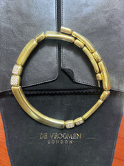 De Vroomen One Off Piece Diamond Hammered Necklace 3.60CTW 18KY