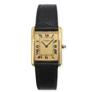 Cartier Large Must Tank Vermeil Plated Silver Quartz on Strap W1002753