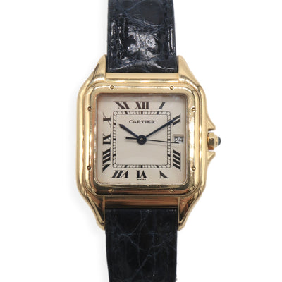 Pre-Owned Cartier Large Panthere 18K Yellow Gold on Strap Qtz ADB 1990's