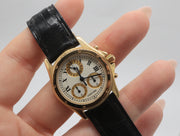 Pre-Owned 18KY Cartier Santos Ronde Chronoreflex Watch on Strap with ADB