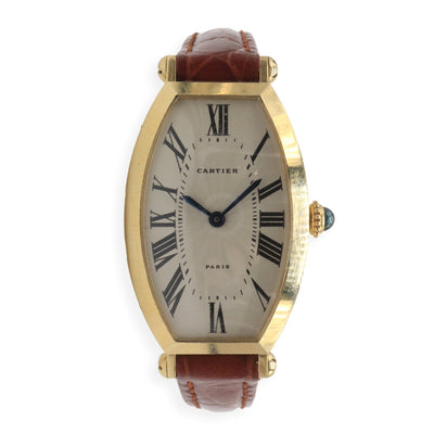 Pre-Owned Cartier Tonneau " Paris" Mechanical 32x21mm 18KY 1985 - 1989