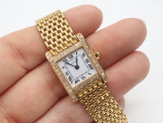 Pre Owned Cartier Normale Small Grain de Riz Bracelet Factory Diamonds 90's