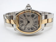 Pre-Owned Cartier Roadster Two Tone Steel 18K Bracelet W62026Y4 2006