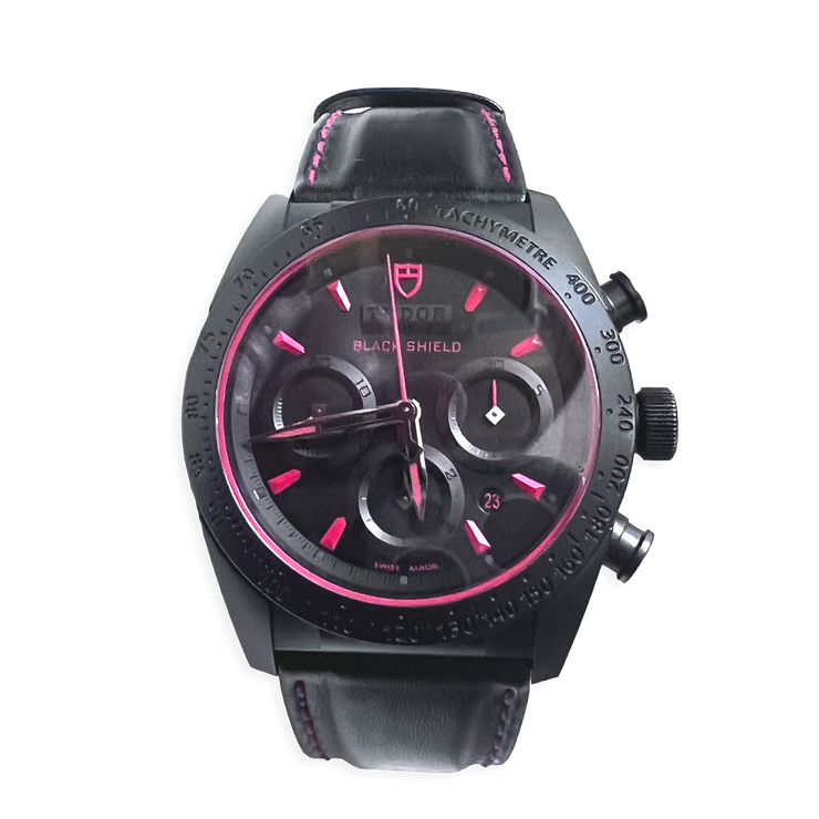 Tudor Fastrider Black Shield Chrono Watch in PVD Steel Complete 2021