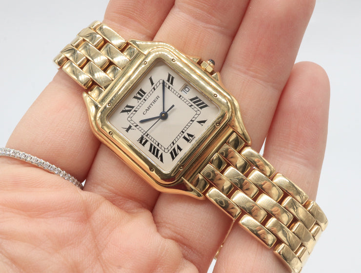 Cartier Panthere 27mm, Date Quartz, 18KY