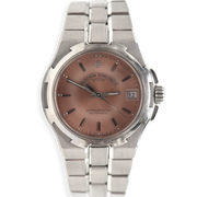 Pre-Owned Vacheron Constantin Salmon Sunburst Steel Watch 35mm 1997 w/Box