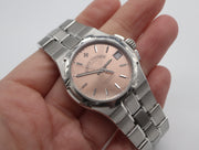 Pre-Owned Vacheron Constantin Salmon Sunburst Steel Watch 35mm 1997 w/Box