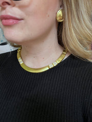 De Vroomen One Off Piece Diamond Hammered Necklace 3.60CTW 18KY