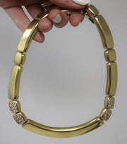 De Vroomen One Off Piece Diamond Hammered Necklace 3.60CTW 18KY