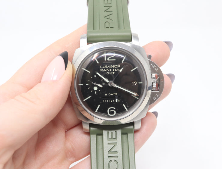 Pre-Owned Panerai Luminor 1950 8 Days GMT "DOT" Dial PAM 233 Complete