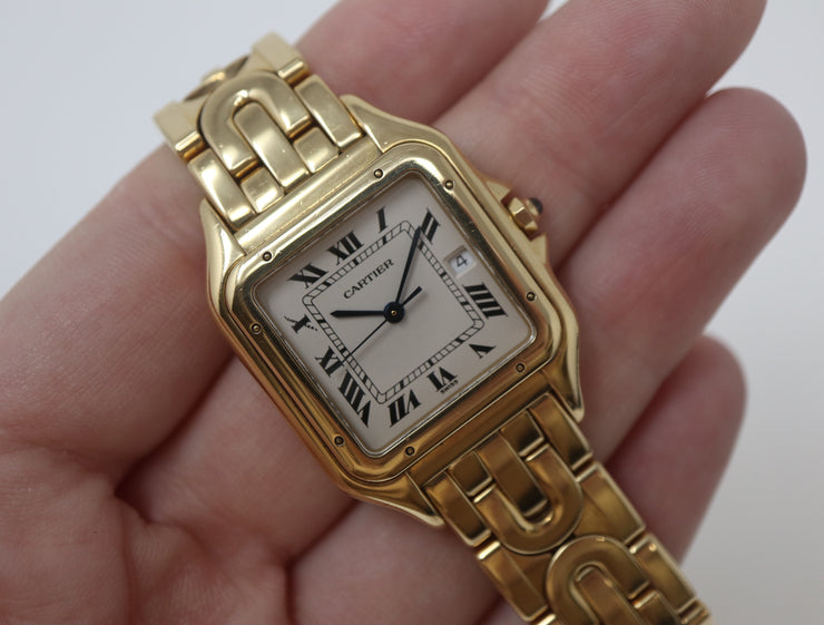 Pre-Owned Cartier Large Panthere "Art Deco" Bracelet in 18KY W25014N3