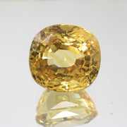 GIA Certified Rare 40.11 Carat Loose Untreated Natural Cushion Yellow Sapphire