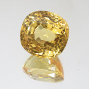 GIA Certified Rare 40.11 Carat Loose Untreated Natural Cushion Yellow Sapphire