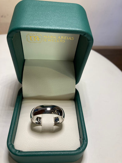 Platinum Gent's band, 6mm, comfort fit-light, sz. 10