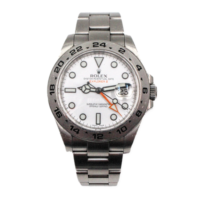 Rolex Explorer II White Dial Pre-Owned #216570 Year 2011