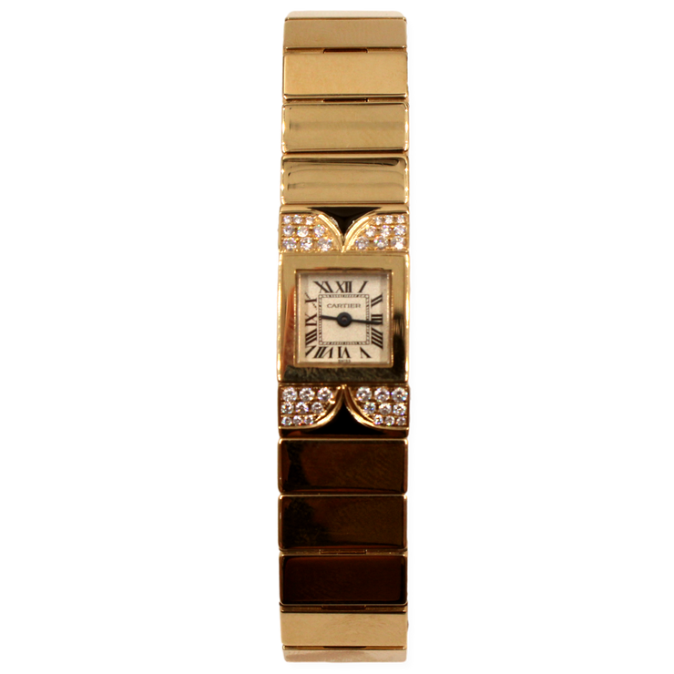 Pre-Owned Cartier Tank Lingot Art Deco 1994 Ivory Color Dial 18K 14mm