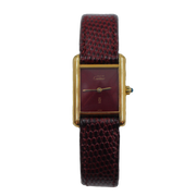 Pre-Owned Cartier Ladies Must De Tank Red 1990s