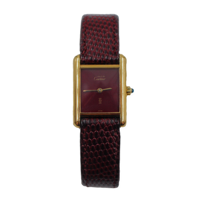 Pre-Owned Cartier Ladies Must De Tank Red 1990s