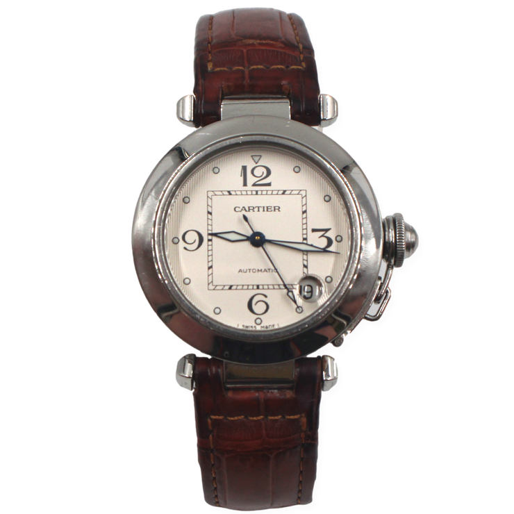 Pre-Owned Cartier Pasha 2005 Date Stainless Steel 35mm Pre-Owned