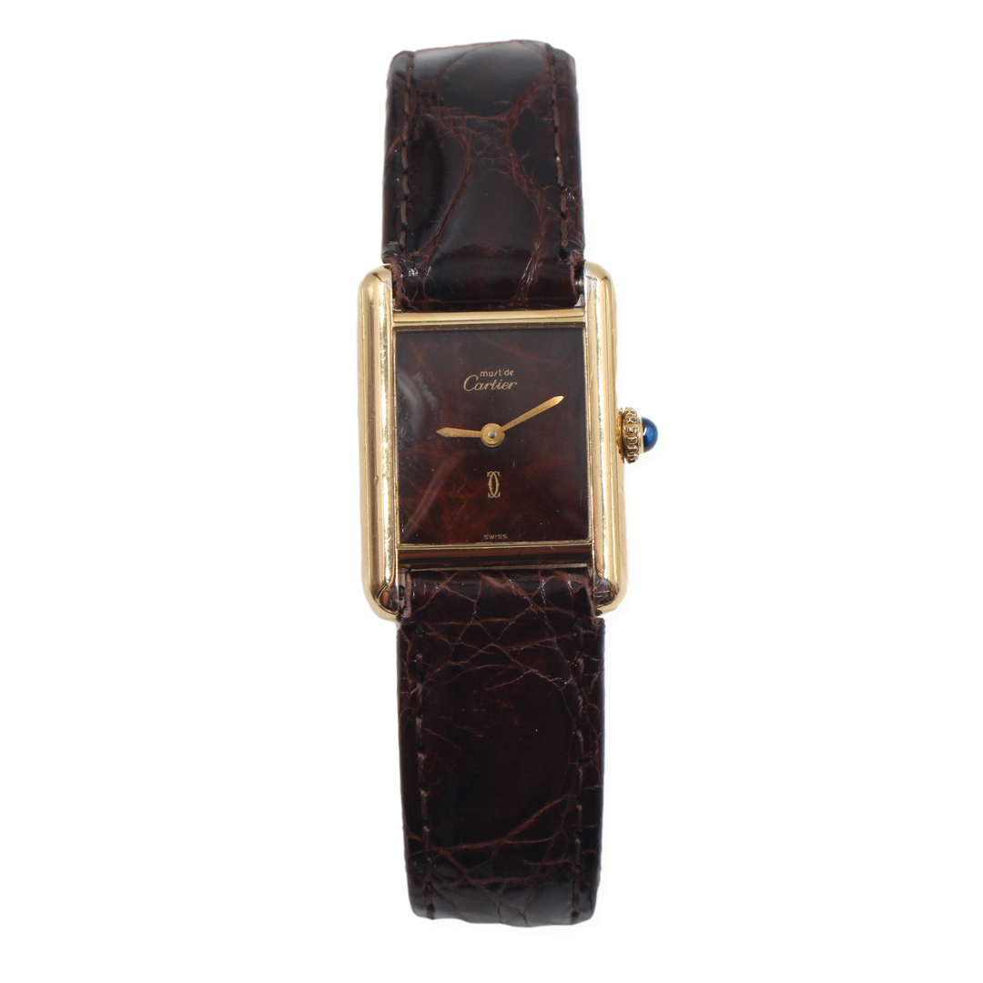 ウェンズデー　 Cartier tank must　金属ベルト　未使用品 Must de Tank (Cartier Must Tank discontinued model)