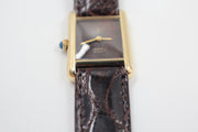 Pre-Owned Cartier Must De Tank Ladies Chocolate Dial 1990s 25mm Pre-Owned