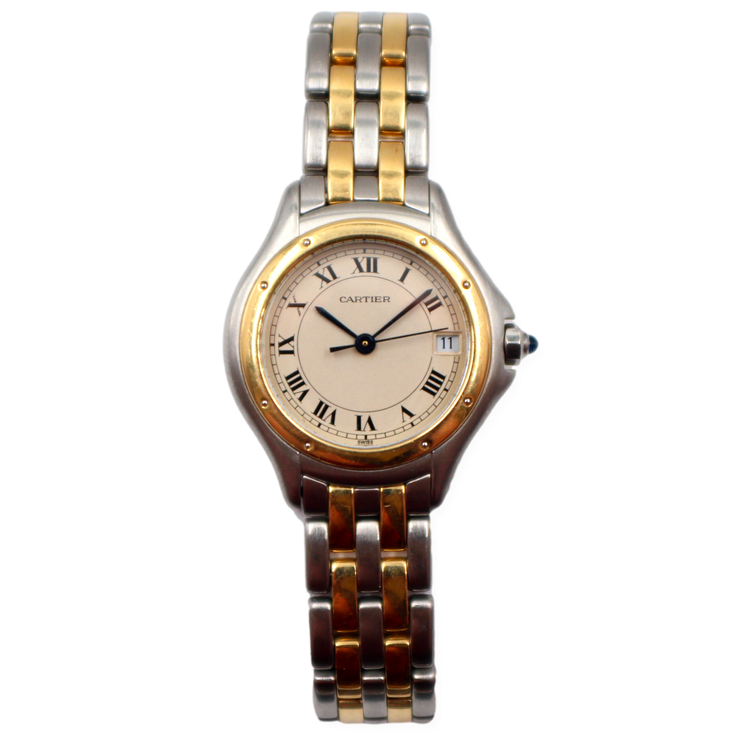 Pre-Owned Cartier Cougar Small 1995 Two Tone 26mm Pre-Owned