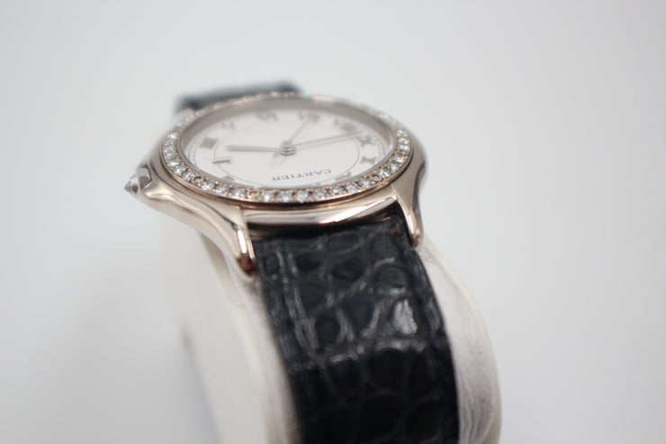 Pre-Owned Cartier Cougar Diamond Bezel 1993 18K 33mm Pre-Owned