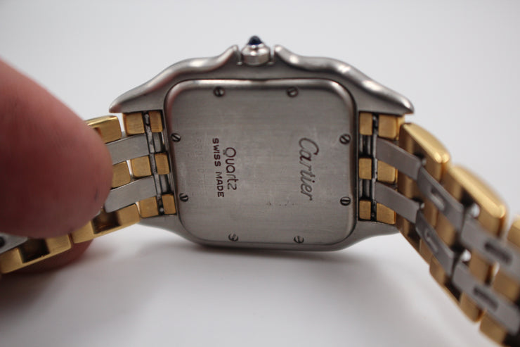 Pre-Owned Cartier Jumbo Panthere 3-Row Am Dia. Steel & 18Ky 29Mm