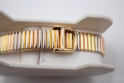 Pre-Owned Cartier Vendome Tri-Tone 1990s 18K Yellow Rose & White Gold 21mm Pre-Owned