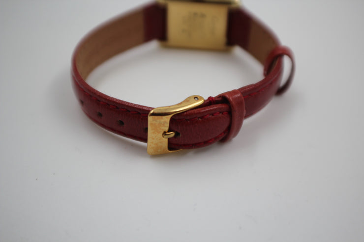 Pre-Owned Cartier Must De Tank 1990s Paris Edition Gold Over Silver 20x30mm Pre-Owned