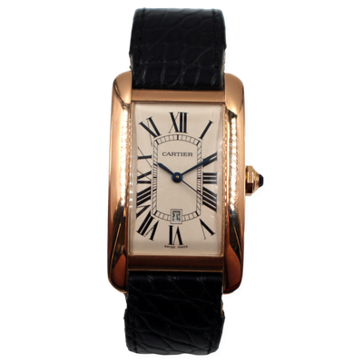 Pre-Owned Cartier Tank Americaine Large 2015 18K With Date 45mm Pre-Owned