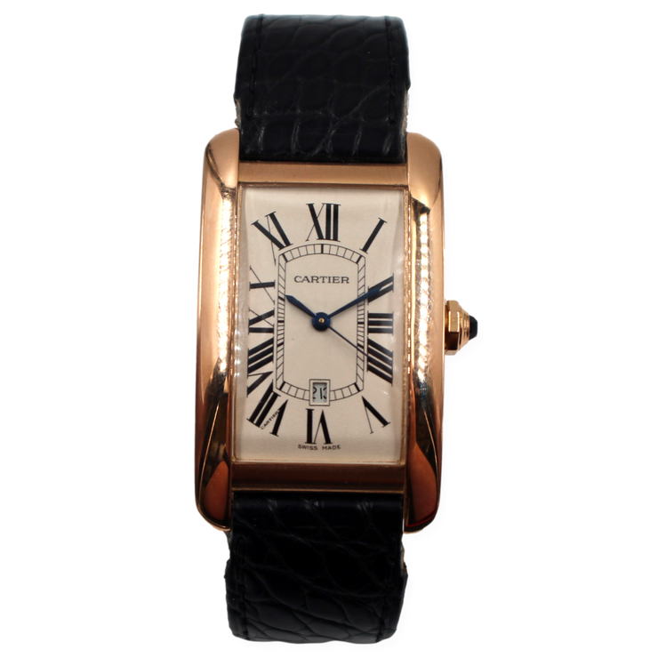 Pre-Owned Cartier Tank Americaine Large 2015 18K With Date 45mm Pre-Owned