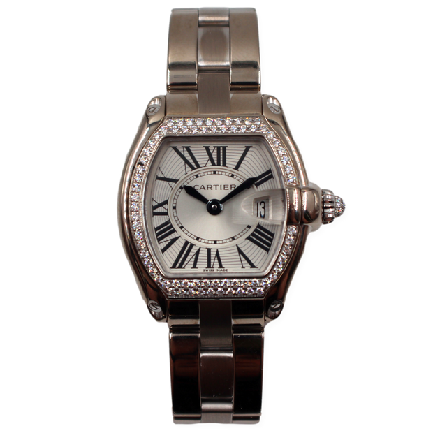 Pre-Owned Cartier Roadster Small 2006 Factory Diamonds 32x37mm Pre-Owned