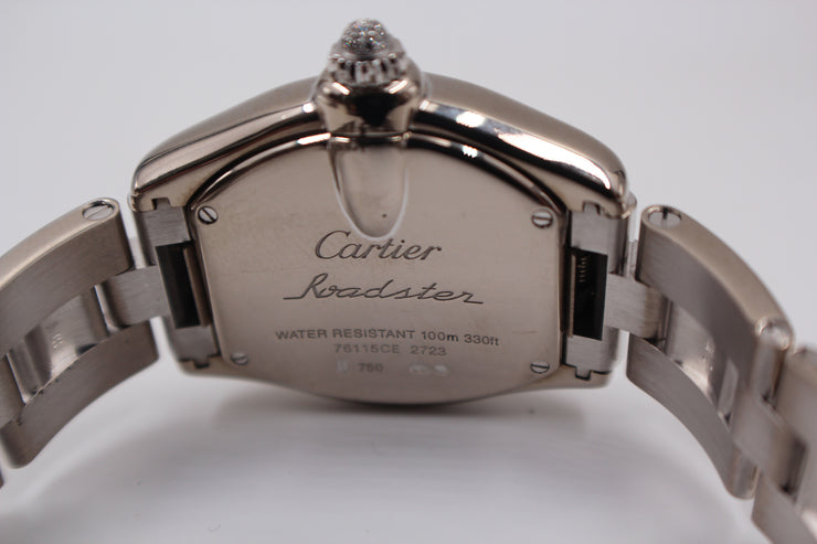 Pre-Owned Cartier Roadster Small 2006 Factory Diamonds 32x37mm Pre-Owned