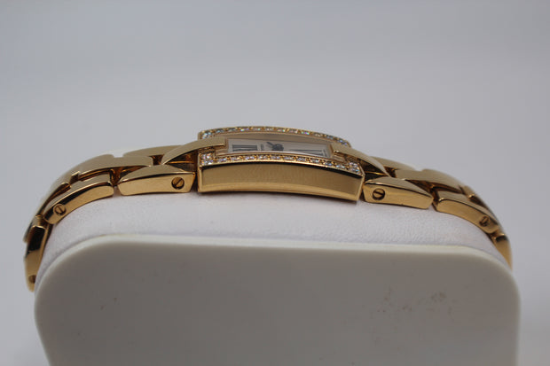 Pre-Owned Cartier Ballerine 2007 Factory Diamonds 24x14mm Pre-Owned