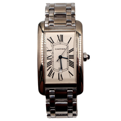 Pre-Owned Cartier Tank Americaine Large 2010 18K With Date 26X45mm Pre-Owned