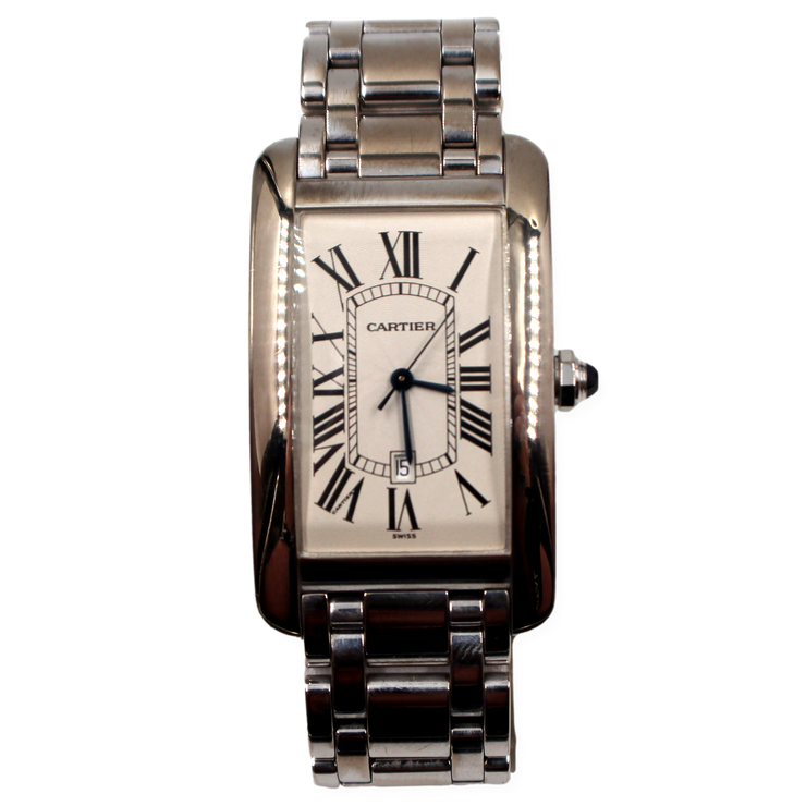 Pre-Owned Cartier Tank Americaine Large 2010 18K With Date 26X45mm Pre-Owned