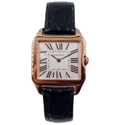 Pre-Owned Cartier Santos Dumont Small 2000s 18K Rose Gold 30x38mm Pre-Owned