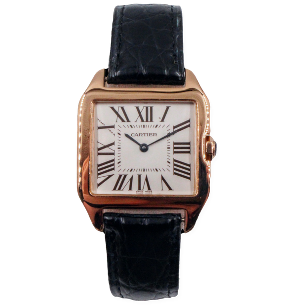 Pre-Owned Cartier Santos Dumont Small 2000s 18K Rose Gold 30x38mm Pre-Owned