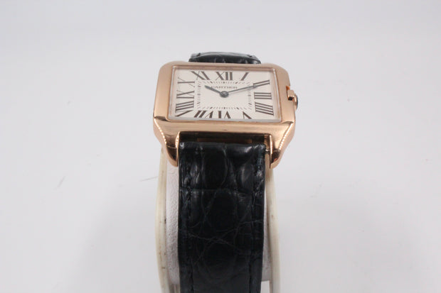 Pre-Owned Cartier Santos Dumont Small 2000s 18K Rose Gold 30x38mm Pre-Owned