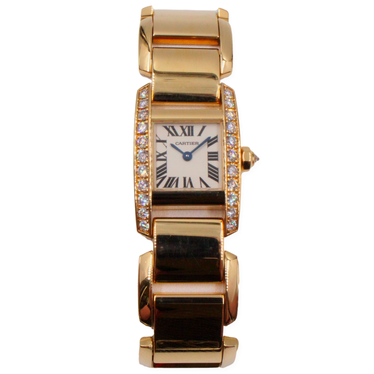 Pre-Owned Cartier Tankissamee 2005 Factory Diamonds 20x29mm Pre-Owned