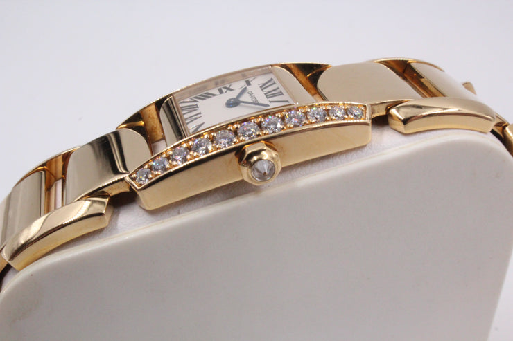 Pre-Owned Cartier Tankissamee 2005 Factory Diamonds 20x29mm Pre-Owned