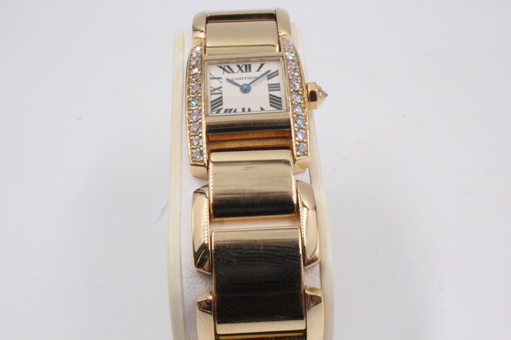 Pre-Owned Cartier Tankissamee 2005 Factory Diamonds 20x29mm Pre-Owned