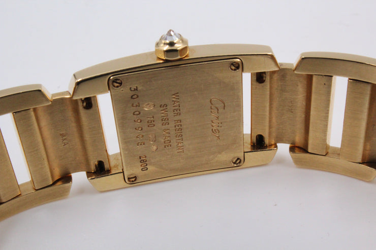 Pre-Owned Cartier Tankissamee 2005 Factory Diamonds 20x29mm Pre-Owned