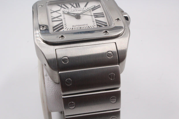 Pre-Owned Cartier Santos 100 XL 2013 Steel Case & Bracelet 51x41mm Pre-Owned