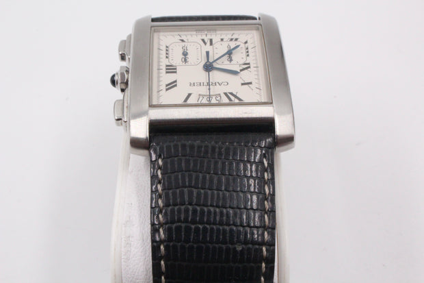 Pre-Owned Cartier Tank Francaise XXL Chronoreflex 2002 Stainless Steel 30x36mm Pre-Owned