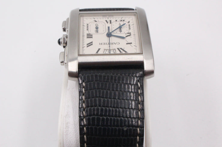 Pre-Owned Cartier Tank Francaise XXL Chronoreflex 2002 Stainless Steel 30x36mm Pre-Owned