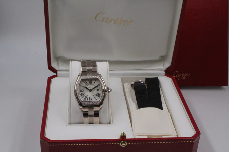 Pre-Owned Cartier Roadster Small 2006 Factory Diamonds 32x37mm Pre-Owned